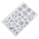 flower transparent clear silicone stamp for diy scrapbooking photo decoration