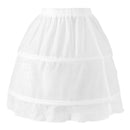 Girls 2 Hoop Tulle Wedding Flower Girl Short Chiffon Petticoat Underskirt