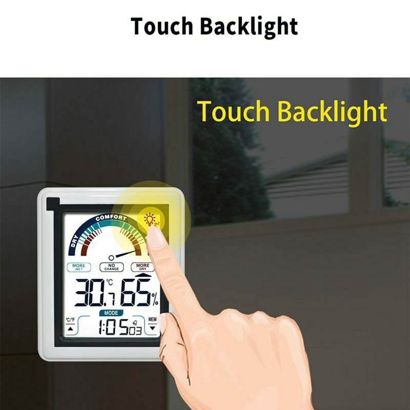Electronic Weather Clock Temperature Humidity Meter Indicator Thermometer L B7O7