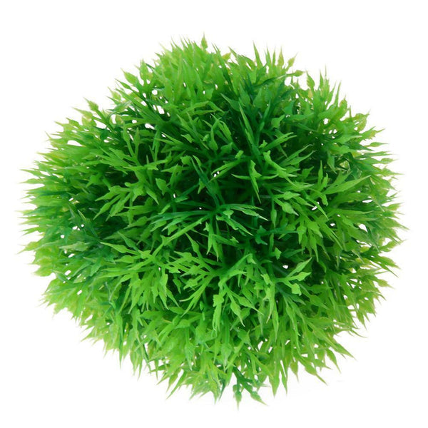 Aquarium Artificial Water Plant Grass Ball Ornament Landscape Decor(Green) A#S