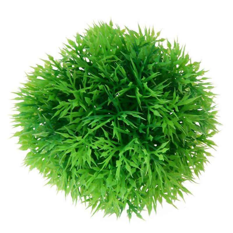Aquarium Artificial Water Plant Grass Ball Ornament Landscape Decor(Green) A