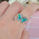 Mood ring band color changing by temperature ajustable child size Gw