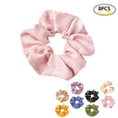 8Pcs Hair Scrunchie Elastic Tie Loop Ring Scrunchy Hairband Accessories