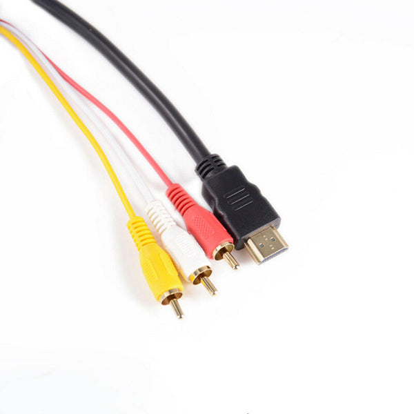 HDMI Male to 3 RCA Video Audio AV 1.5m Cable Adapter For 1080P HDTV  LJ