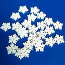50pcs Christmas White Wooden Snowflakes Buttons for Scrapbooking Craft D6S7