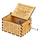 Retro Carved Hand Cranked Music Box Wooden Manual Birthday Gift Ornaments