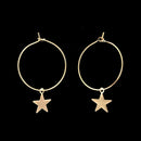 Star Charms Circles Small Loops Huggie Hoops Earrings For Women Jewelry Kids