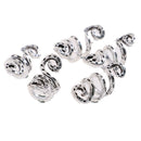 5Pc/Set Alloy Spiral Hair Braiding Dreadlock Beads`Jewelry Rings Cuffs Tube C BX