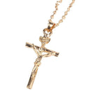 2 Pcs Jewelry Models Clavicle Chain Necklace Cross Jesus Christ