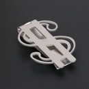 Stainless Steel Dollar Wallet Clip Fashion Simple Name Card Clips Holder A