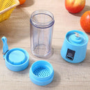 380ml USB Rechargeable Juice Machine Blender Mixer Portable Juicer (Blue) A