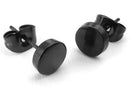 Jewelry Men's Earrings, 6mm Circle Ear Studs, 2pcs (1 Pair), Stainless Stee K2A8