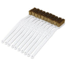 10 Pcs 6.9 "Length Plastic White Handle Bristle Brush brass metal K8Y7