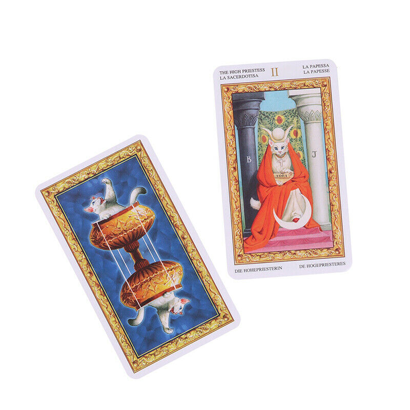 1Box Tarot Of the White Cats Playing Card Tarot Family Party Board Game 78 C Hn
