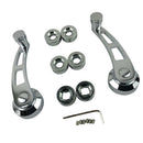 2x Chrome Billet Aluminum 4-1/4 Window Crank Handle Kit Replacement fit for Ford