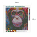 5D DIY Full Drill Diamond Painting Monkey Animal Cross Stitch Embroidery