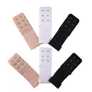 Women Ladies Soft Elastic 3 Row 2 Hooks Bra Extension Strap Brassiere Extender