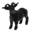 Chinese Mascot Lucky Animal Zodiac Sheep Lamb Goat Statue Plush Toys Black