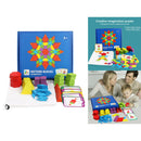 155Pcs Wooden Pattern Blocks Set Geometric Shape Puzzles Graphical Classic