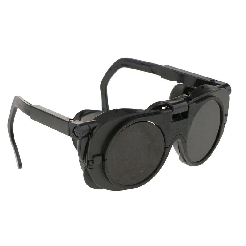 Black Welding Soldering Safety Goggles Flip Up Eye Dual Lens Protection Glasses