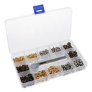 240 Sets Metal Snap Fastener Leather  Rivet Button Sewing with Punch Set Tool