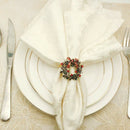 6Pcs Christmas Wreath Napkin Rings Metal Napkin Buckle Napkin Holder Napkin