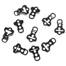 10x Black Plastic Camping Awning Tent Guyline Runner Cord Rope TensionerJR
