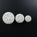 3pcs Snowflake Plunger Cutter Mold Sugarcraft Fondant Cake Decorating Tool  g JR