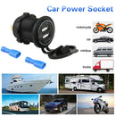 4.2A LED USB Charger Power Socket w/ Touch Switch Voltmeter for Car Boat RV A