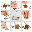 180 Set Leather Rivets Double Cap Rivet Tubular Metal with Tool Studs Fixin H8M4