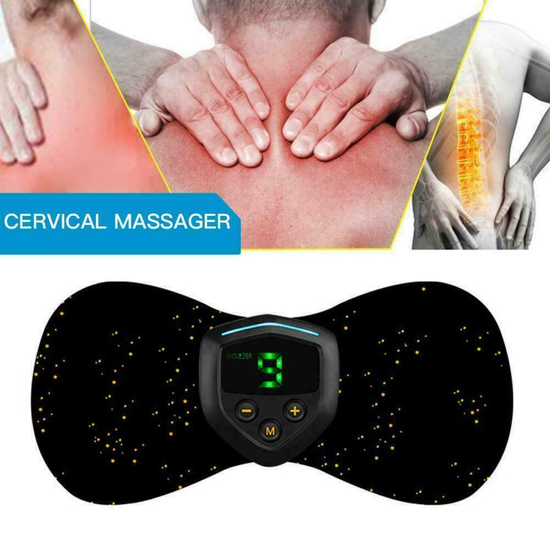 Mini Electric Massager Pad Shoulder Neck Cervical Vertebra Massage Arm Wais I4J5