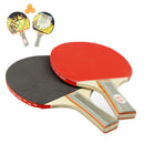 Table Tennis Bats + 3 Ping Pong Balls Set Long Handle Ping Pong Rackets Paddles