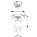 Plastic Uv Stabilized Marine Hardware Deck Filler Of Water 38Mm Socket Boat