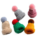 8Pcs Cute Mini Knitted Hairball Hat Brooch Sweater Pins Badge Collar Clothe