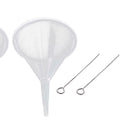 2x Narrow Neck Clear Plastic Filling Funnel Kitchen Gadget Liquids Small Volume