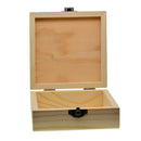 2 Pieces Unfinished Wood Jewelry Box Organizer Storage Case DIY 12x12x5cm