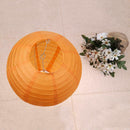 6 inch Round Chinese Paper Lantern DIY Paper Ball Lamp Party Decor (Orange)