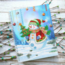 DIY Christmas Snowman Special Shaped Diamond Painting 50 Pages A4 Notebook