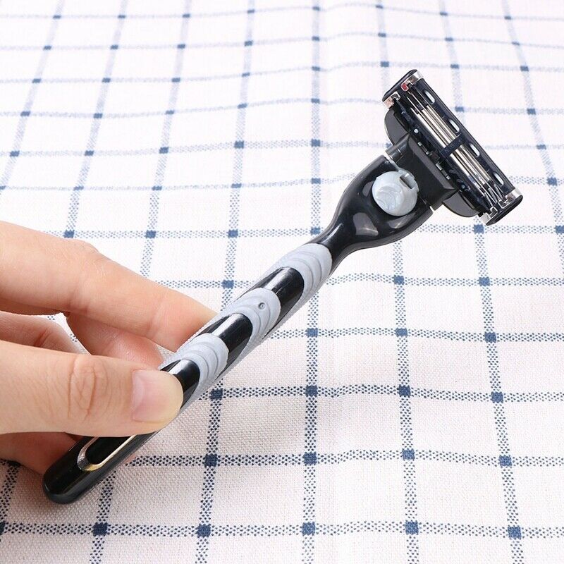 Black 5Pcs/Set 1 Machine + 4 Blades Manual Mens Hair Removal Shaving Razors C9A7