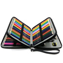 120 Slots Pencil Case PU Leather Handy Multi-layer Large Zipper Pen Bag wit