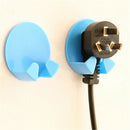 2PCS Power Plug Socket Jack Hook Rack Holder Hanger Home Wall DecorDD3C
