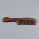 Handmade Sandalwood Close Tooth Hair Comb, Natural Wooden Comb for Smooth