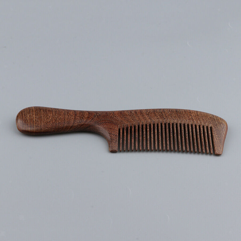Handmade Sandalwood Close Tooth Hair Comb, Natural Wooden Comb for Smooth