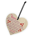 1PC Heart Plaque Decoration Memory Mum  Memorial Bauble Gifts Crafts Party DecFT
