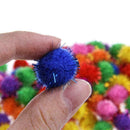Lot 100pcs Glitter Tinsel Pompom Balls Small Ball Cat Toys pet C9I3 Making F6X4