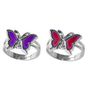 Mood ring band color changing by temperature ajustable butterfly JR FT