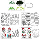 Trees Metal Cutting Dies And Clear Stamp Set For DIY Scrapbooking Photo Album