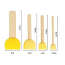 4pcs Set DIY Stencil Brush Dabbers Sponge Tool Furniture Craft Sponge Paint T0W8