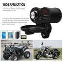 CS-834A1 Motorcycle Dual USB Charger Cigarette Lighter Socket w/ Voltmeter