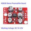 DC 5V-15V 12V AD828 stereo preamp power amplifier board preamplifier modSR BX